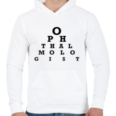 PRINTFASHION Ophthalmologist - szemész - Férfi kapucnis pulóver - Fehér