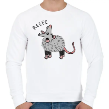 PRINTFASHION Oposszum #2 - Férfi pulóver - Fehér férfi pulóver, kardigán