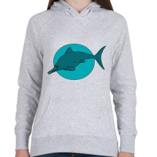 PRINTFASHION Optalmosaurus - Női kapucnis pulóver - Sport szürke