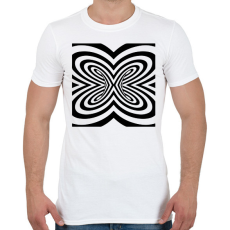 PRINTFASHION Optikai csalódás - Férfi póló - Fehér
