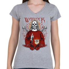 PRINTFASHION Orákulum - Női V-nyakú póló - Sport szürke