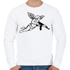 PRINTFASHION Őrangyal - Férfi pulóver - Fehér férfi pulóver, kardigán