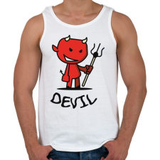 PRINTFASHION Ördög - Férfi atléta - Fehér atléta, trikó