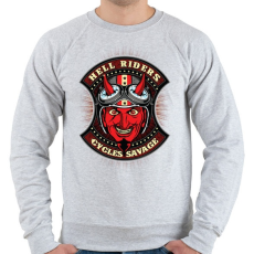 PRINTFASHION Ördögfutam - Férfi pulóver - Sport szürke