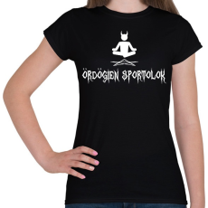 PRINTFASHION Ördögi Jóga (fehér)  - Női póló - Fekete