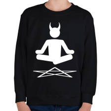 PRINTFASHION Ördögi Jóga - Gyerek pulóver - Fekete tornaszőnyeg