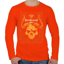 PRINTFASHION Ördögi sugallat - Férfi hosszú ujjú póló - Narancs férfi póló