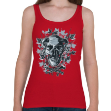 PRINTFASHION Ördögkoponya - Női atléta - Cseresznyepiros női trikó