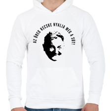 PRINTFASHION ÖREG KECSKE - Férfi kapucnis pulóver - Fehér férfi pulóver, kardigán