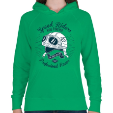 PRINTFASHION Öreg motoros - Női kapucnis pulóver - Zöld