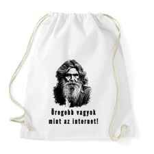 PRINTFASHION öregebb vagyok mint az internet - Sportzsák, Tornazsák - Fehér tornazsák