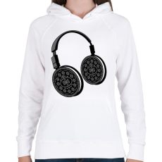 PRINTFASHION Oreo fülhallgató - Női kapucnis pulóver - Fehér