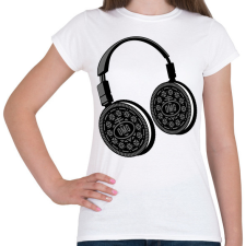 PRINTFASHION Oreo fülhallgató - Női póló - Fehér női póló