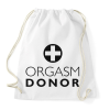 PRINTFASHION orgasm-donor-black - Sportzsák, Tornazsák - Fehér
