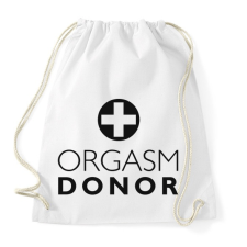 PRINTFASHION orgasm-donor-black - Sportzsák, Tornazsák - Fehér tornazsák