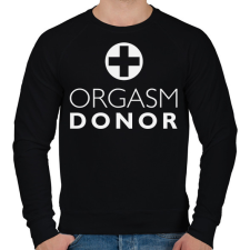 PRINTFASHION orgasm-donor-white - Férfi pulóver - Fekete férfi pulóver, kardigán