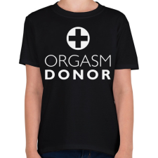 PRINTFASHION orgasm-donor-white - Gyerek póló - Fekete gyerek póló