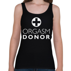 PRINTFASHION orgasm-donor-white - Női atléta - Fekete