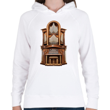 PRINTFASHION Orgona - Női kapucnis pulóver - Fehér női pulóver, kardigán