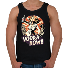 PRINTFASHION Óriás nő vodkával - Férfi atléta - Fekete atléta, trikó