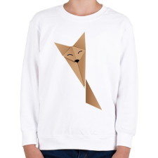 PRINTFASHION Origami Fox - Gyerek pulóver - Fehér gyerek pulóver, kardigán