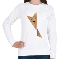 PRINTFASHION Origami Fox - Női pulóver - Fehér