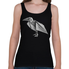 PRINTFASHION Origami holló - Női atléta - Fekete női trikó