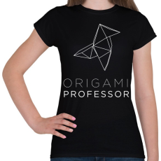 PRINTFASHION Origami Professor - Női póló - Fekete