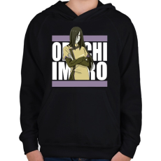 PRINTFASHION Orochimaru - Gyerek kapucnis pulóver - Fekete