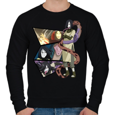 PRINTFASHION Orochimaru montázs - Férfi pulóver - Fekete