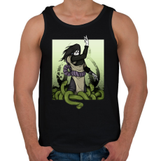 PRINTFASHION Orochimaru with snakes - Férfi atléta - Fekete