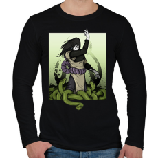 PRINTFASHION Orochimaru with snakes - Férfi hosszú ujjú póló - Fekete