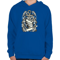 PRINTFASHION Örök szerelem - Gyerek kapucnis pulóver - Királykék