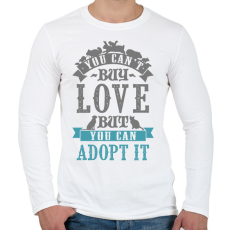 PRINTFASHION Örökbefogadás - Férfi hosszú ujjú póló - Fehér