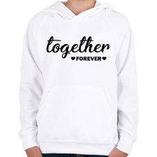 PRINTFASHION Örökké együtt - páros 2 - Gyerek kapucnis pulóver - Fehér gyerek pulóver, kardigán