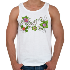 PRINTFASHION Örökké virágokkal, színes - Férfi atléta - Fehér