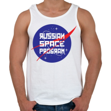 PRINTFASHION Orosz űrprogram - Férfi atléta - Fehér atléta, trikó