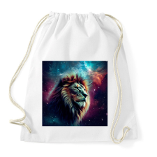 PRINTFASHION Oroszlán a galaxisban  - Sportzsák, Tornazsák - Fehér tornazsák
