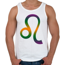 PRINTFASHION Oroszlán - Férfi atléta - Fehér atléta, trikó