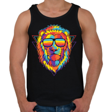 PRINTFASHION oroszlán - Férfi atléta - Fekete atléta, trikó
