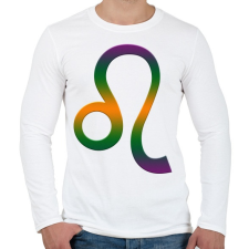 PRINTFASHION Oroszlán - Férfi hosszú ujjú póló - Fehér férfi póló