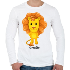 PRINTFASHION Oroszlán - Férfi hosszú ujjú póló - Fehér