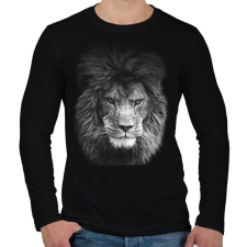 PRINTFASHION oroszlán  - Férfi hosszú ujjú póló - Fekete férfi póló