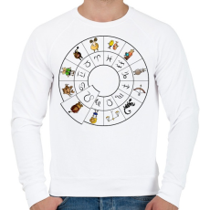 PRINTFASHION Oroszlán - Férfi pulóver - Fehér