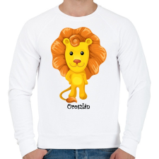 PRINTFASHION Oroszlán - Férfi pulóver - Fehér férfi pulóver, kardigán