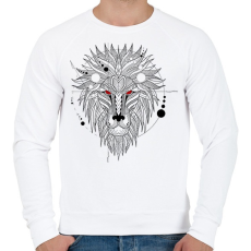 PRINTFASHION Oroszlán - Férfi pulóver - Fehér