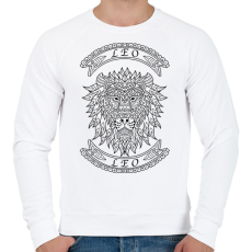 PRINTFASHION Oroszlán  - Férfi pulóver - Fehér