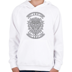 PRINTFASHION Oroszlán  - Gyerek kapucnis pulóver - Fehér