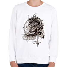 PRINTFASHION Oroszlán - Gyerek pulóver - Fehér gyerek pulóver, kardigán