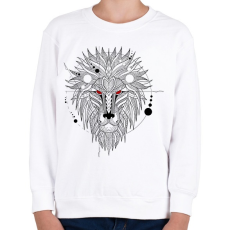 PRINTFASHION Oroszlán - Gyerek pulóver - Fehér